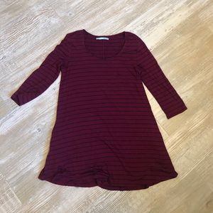 Maroon T-shirt Dress